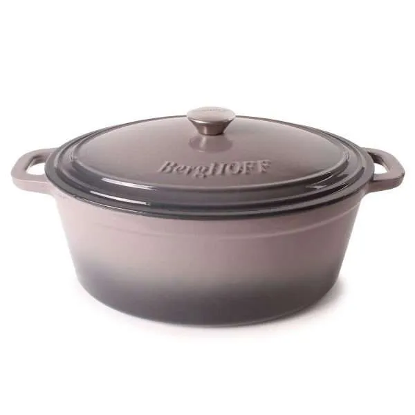 BergHOFF Neo Cast Iron Oval Casserole Dish, 35cm / 7.5L