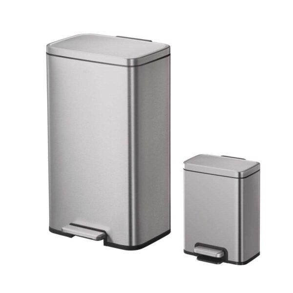 EKO Stainless Steel 30L Pedal Bin and 5.2L Pedal Bin