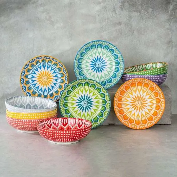 Signature Housewares Stoneware Bowls, 10 Piece