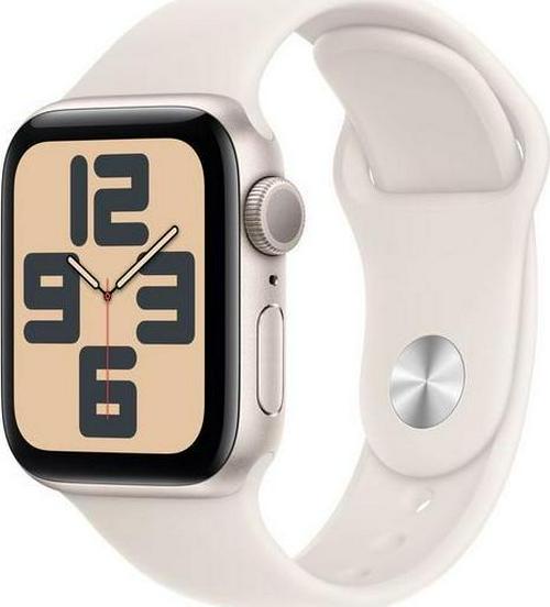 APPLE Watch SE - 40 mm Starlight Aluminium Case with Starlight Sport Band, M/L