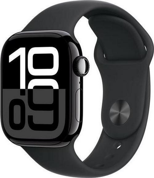 APPLE Watch Series 10 - 42 mm Jet Black Aluminium Case with Black Sport Band, S/M