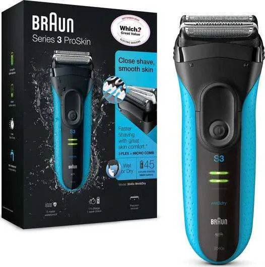 BRAUN Series 3 ProSkin 3040s Wet and Dry Foil Shaver - Black