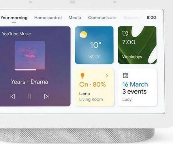 GOOGLE Nest Hub (2nd Gen) Smart Display with Google Assistant - Chalk