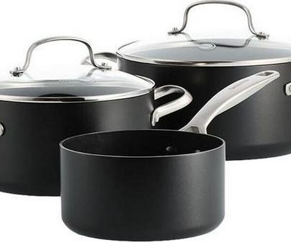 GREENPAN Copenhagen CC005215-001 3-piece Non-stick Cookware Set - Black
