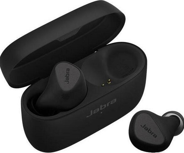JABRA Elite 5 Wireless Bluetooth Noise-Cancelling Earbuds - Titanium Black