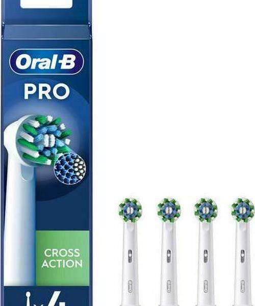 ORAL B CrossAction X-Filaments Replacement Toothbrush Head Pack of 4