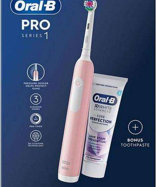 ORAL B Pro 1 Cross Action Electric Toothbrush with Toothpaste
