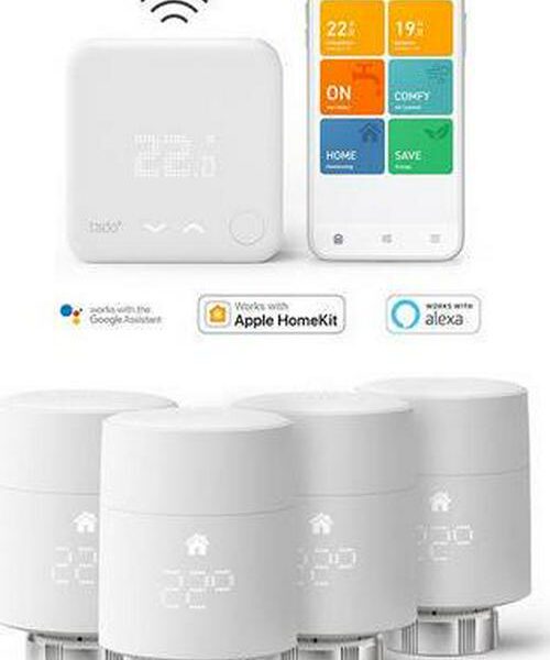 TADO Wireless Smart Thermostat Starter Kit and Radiator Add-on Bundle - Pack of 4