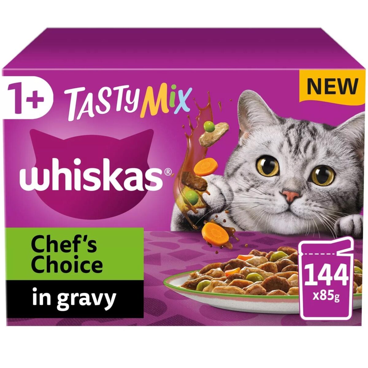 144 x 85g Whiskas 1 c0f6d00c712a1273f50d6a1920b75057 4