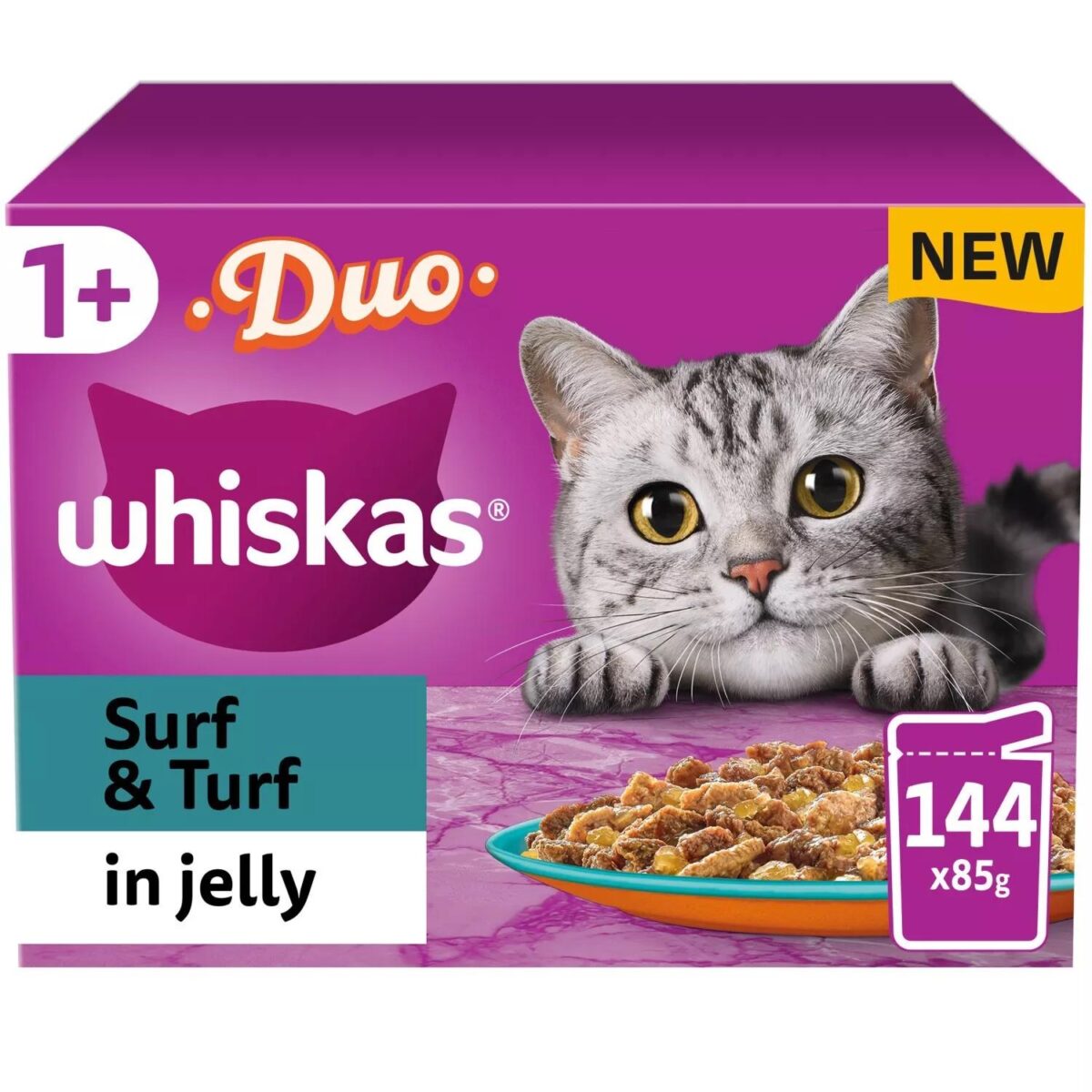 144 x 85g Whiskas 1 df1056820891cee9e4c886529ed93500 2