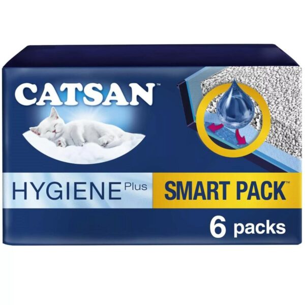 6 Catsan Hygiene Smart Pack Inlays Cat Litter Dust Free Litter Tray Liners