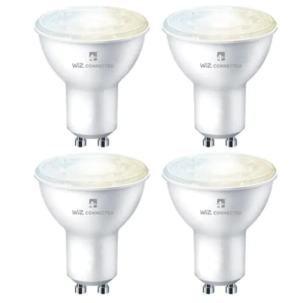 4lite WiZ Connected GU10 White Smart Bulbs 4 Pack