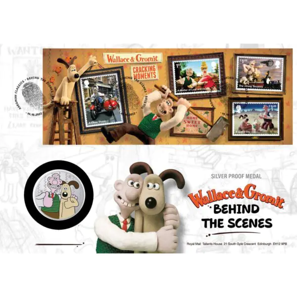 Aardman Classics Royal Mail Silver Proof Medal Cover
