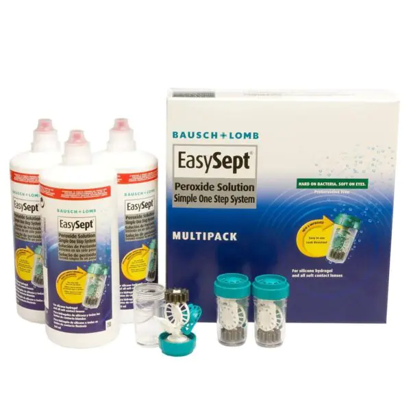 Bausch and Lomb EasySept Peroxide Solution, 3 x 360ml (3 Months Supply)