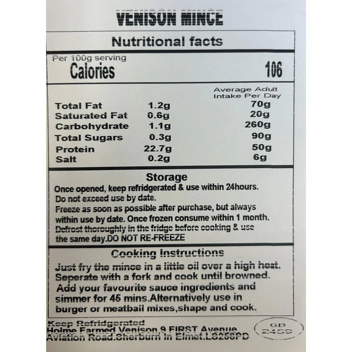 Holme Farmed Venison 34fac5231db56cf48c39fca087e9f9ba