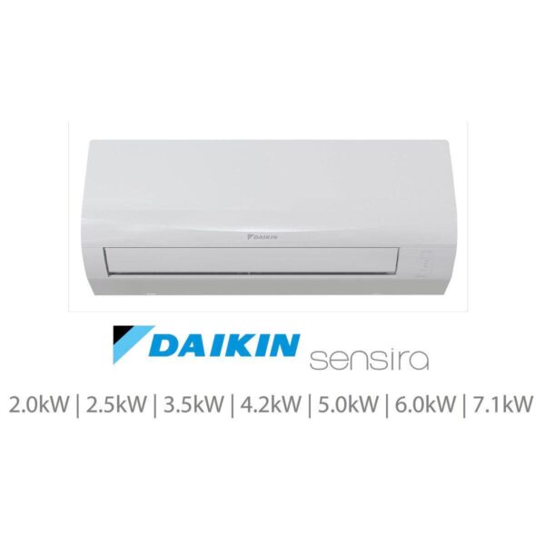 Installed Daikin Sensira Single Split Air Conditioning Unit for Domestic and Commercial Use, Available in 7 kW Capacities