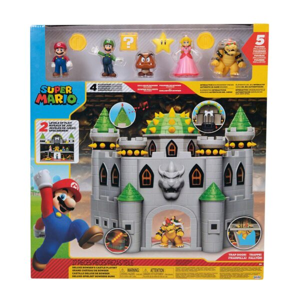 Nintendo Bowser Castle Playset With 5 Super Mario Figures