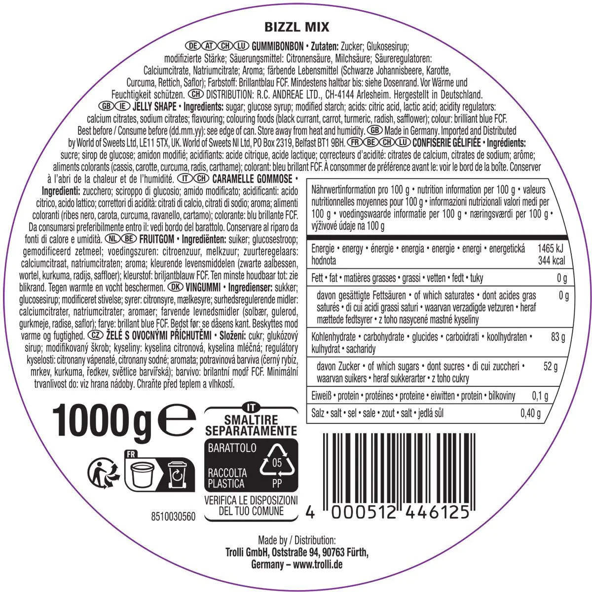 Trolli Sour Bizzl Sw 45ab7dcc978d9f6ed100fc7467f13834