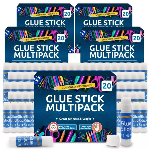 100PK Kids Glue Sticks School 9g Washable Non Toxic Home Office Arts Craft Bulk