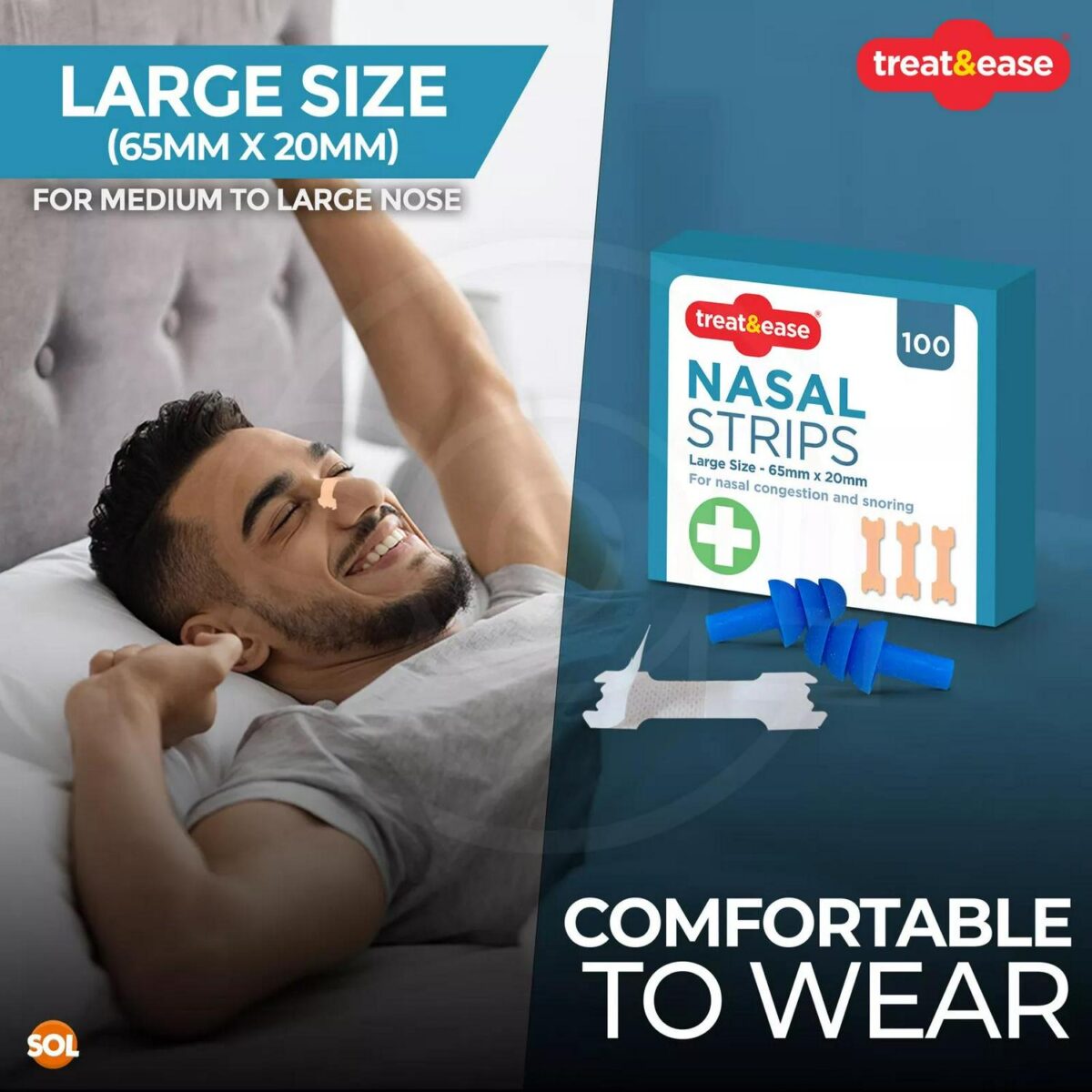 100 500 Nasal Strips ee59be592508bbb4db3e97155c44dc45