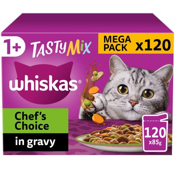120 x 85g Whiskas 1 7276bff7287117fd4eb6c598af0b495a