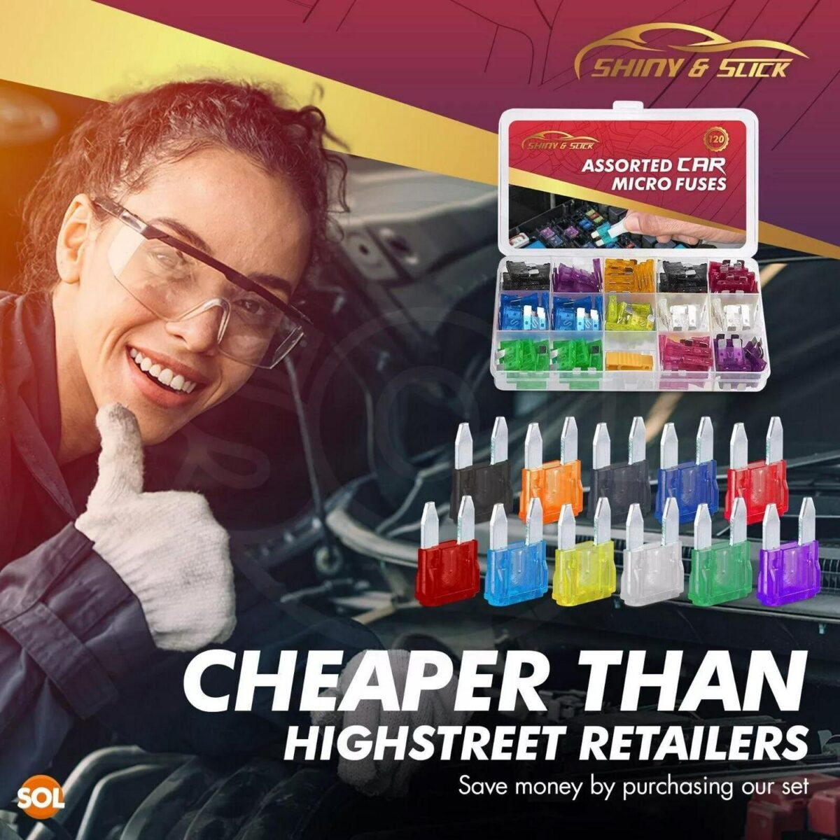 120pk Micro Car Fuse 4d1703c5fcbfc9ebc37a504e6535a63d