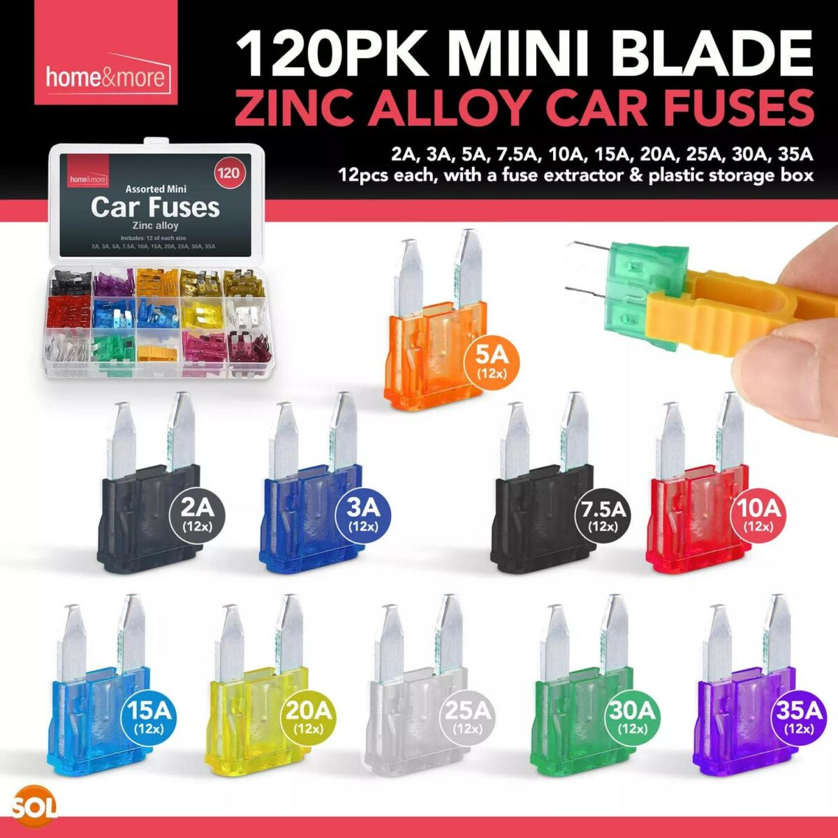 120pk Mini Car Fuses f281cee6a2954ed7340b17595e5e90b3