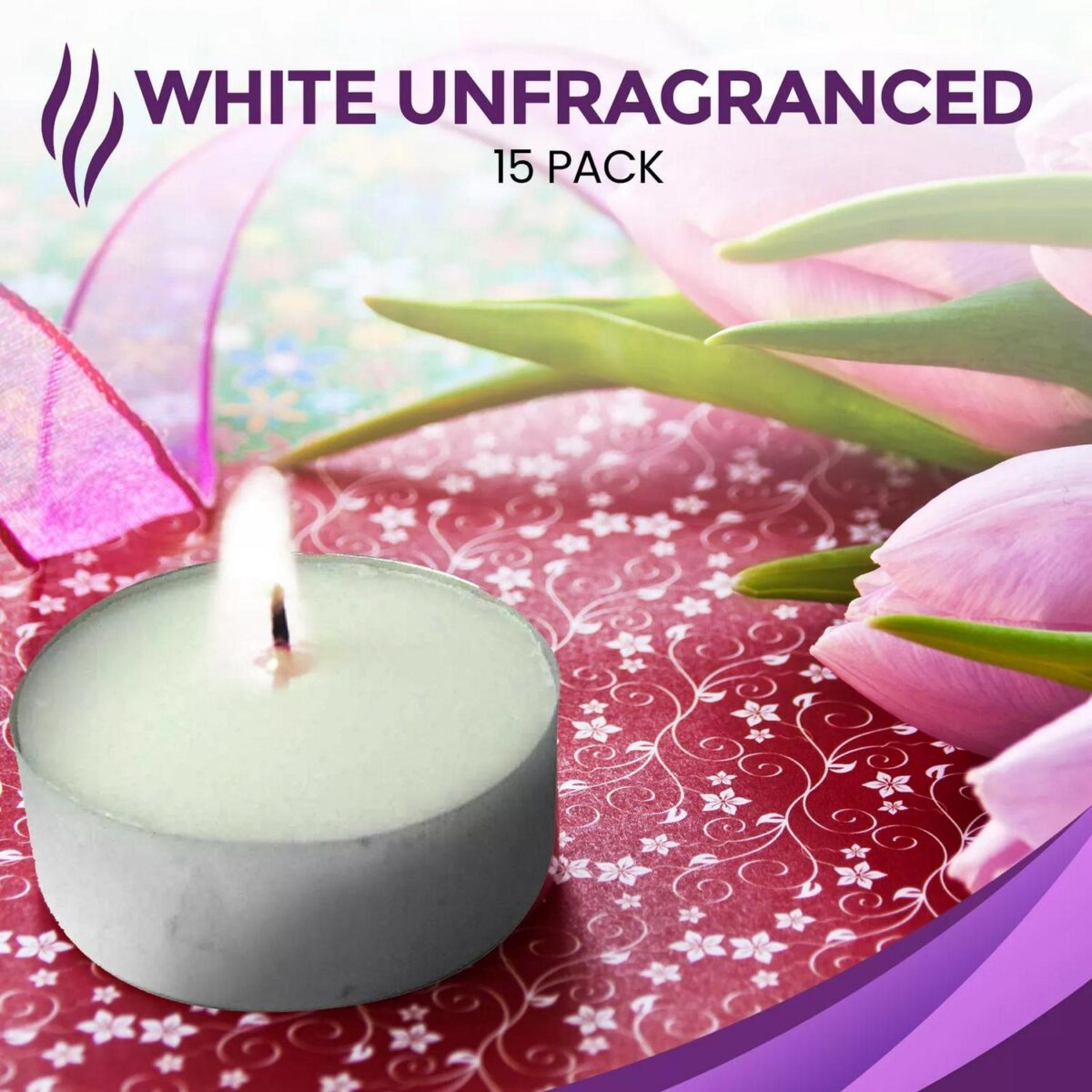 15pk Tea Lights Whit ade9bf42a99b28fbf874d4a39a3a8ff5