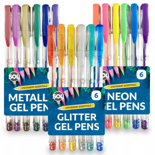 18 Pack Gel Pens Set e2d1b3bc69418069cd2dee1834ce58a9
