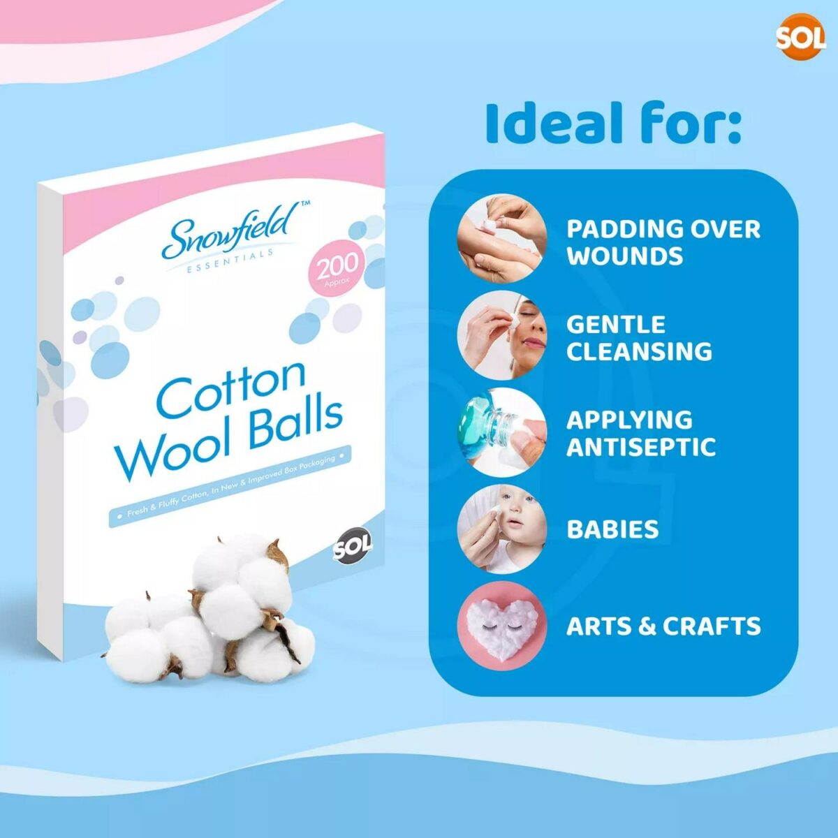 200 Cotton Wool Ball 2d006f2b1ac10674df4c1a31d3495f8f