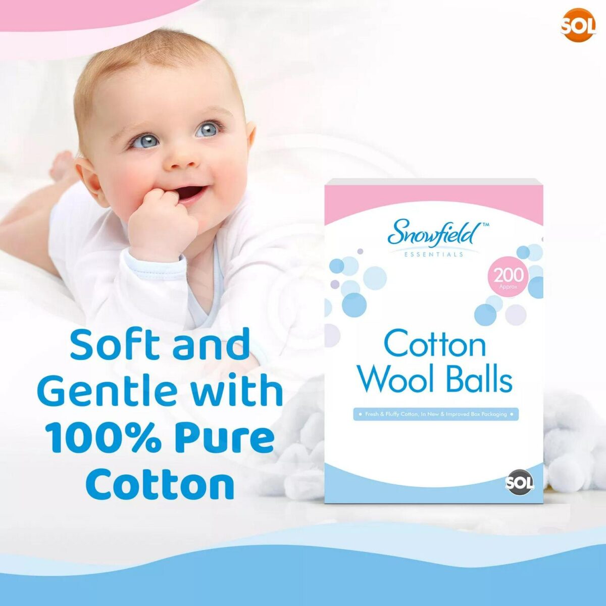 200 Cotton Wool Ball a62e762c9eedcd97393fa79ea2b57391