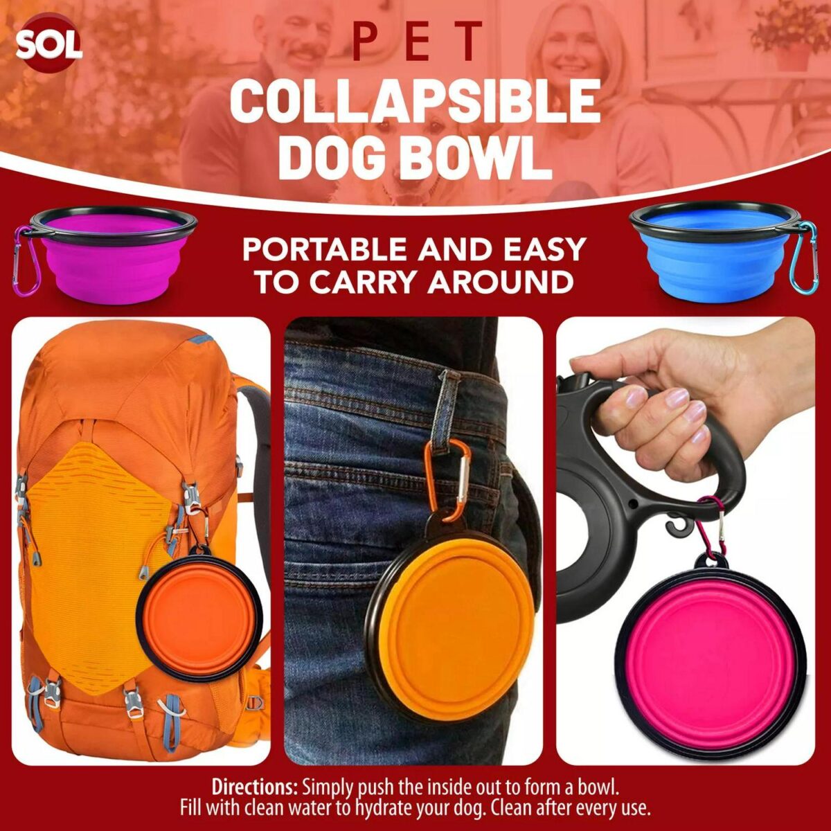 2 Collapsible Dog Bo 11927eebff6468ae66235fd2a7befa9a