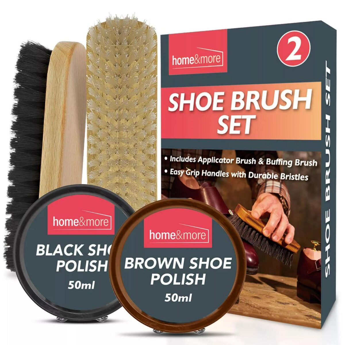 2 Shoe Brush Set Cle 1164c98c1627aa01affe3bf130c0bf2f