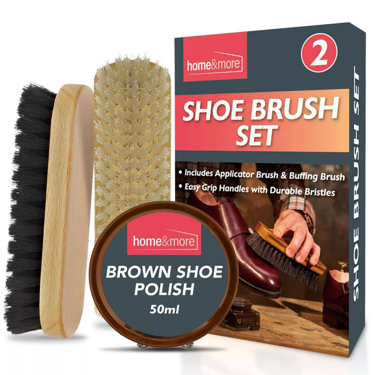 2 Shoe Brush Set Cle 15c6b7cbe982de4334d19d8809eaf309