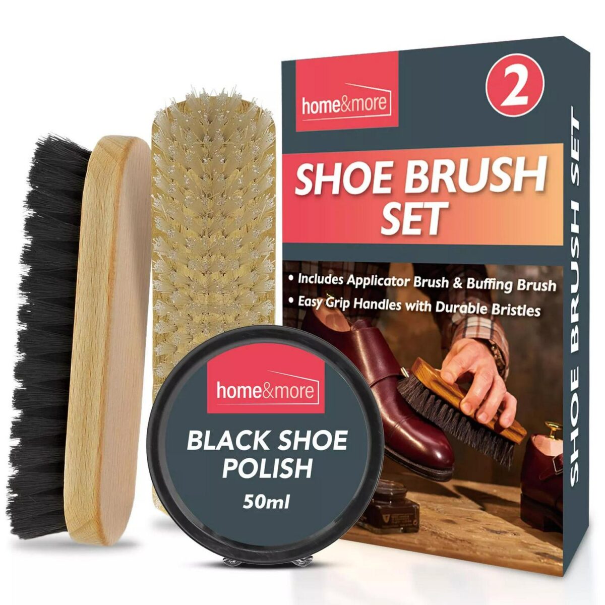 2 Shoe Brush Set Cle 1bb7efaa164030499ad239f02bf1f50f