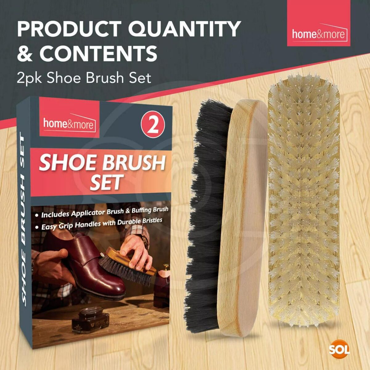 2 Shoe Brush Set Cle 2a8aaefc0c8516b70b0619a1e48b3404