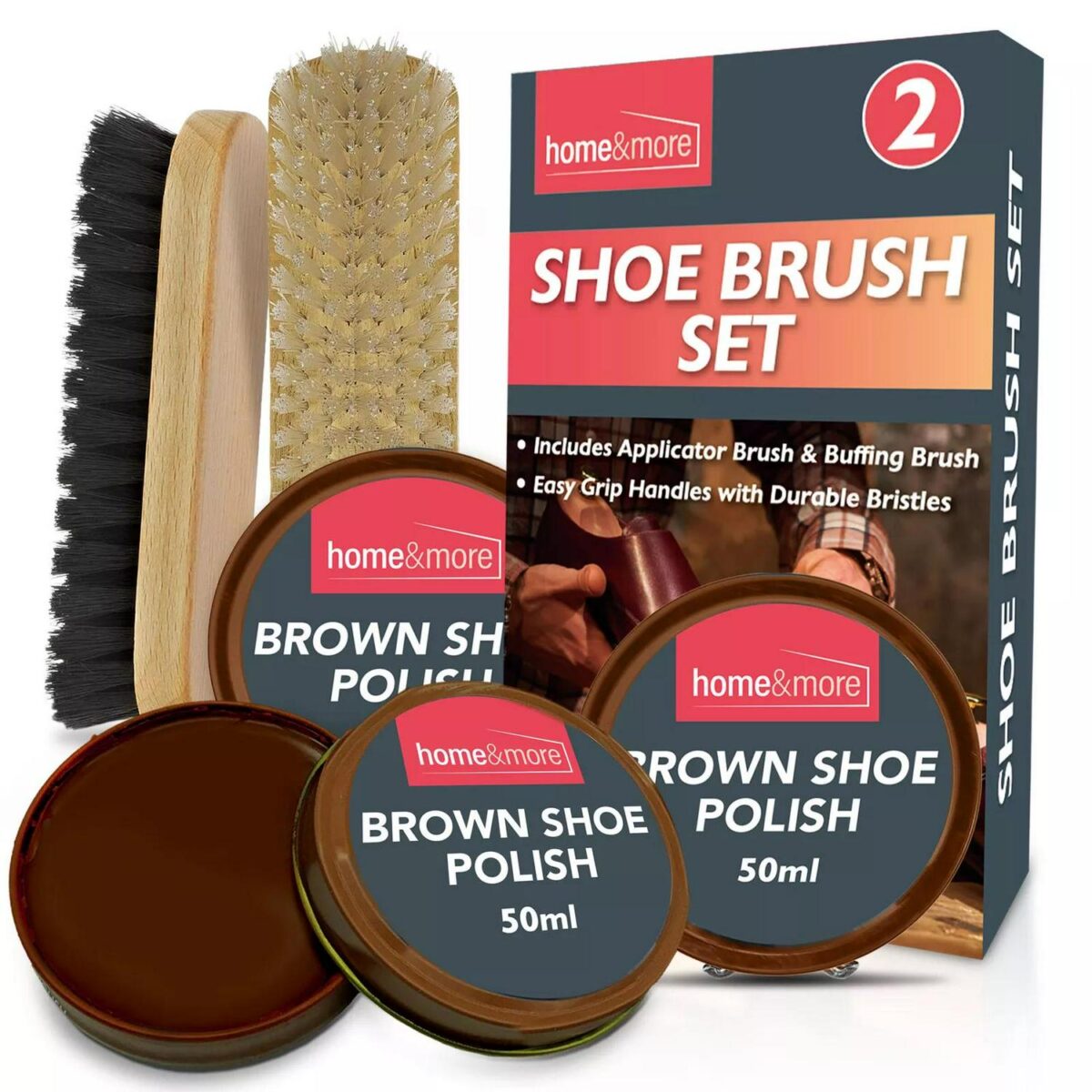 2 Shoe Brush Set Cle 587f9bbf8b4b1d363103656106ec7cee
