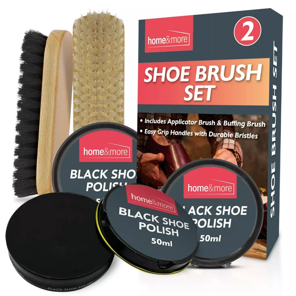2 Shoe Brush Set Cle 73a51a2510929d51adcf58843a3e0405