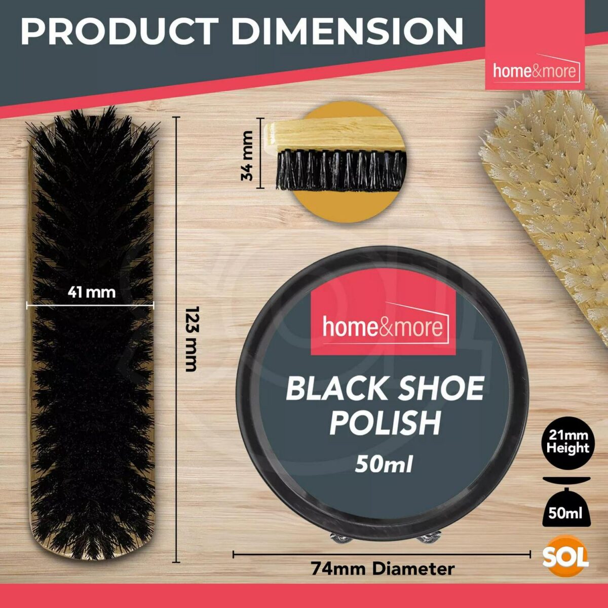 2 Shoe Brush Set Cle 7e1d91ee2d8bc433729fa98102d9727a