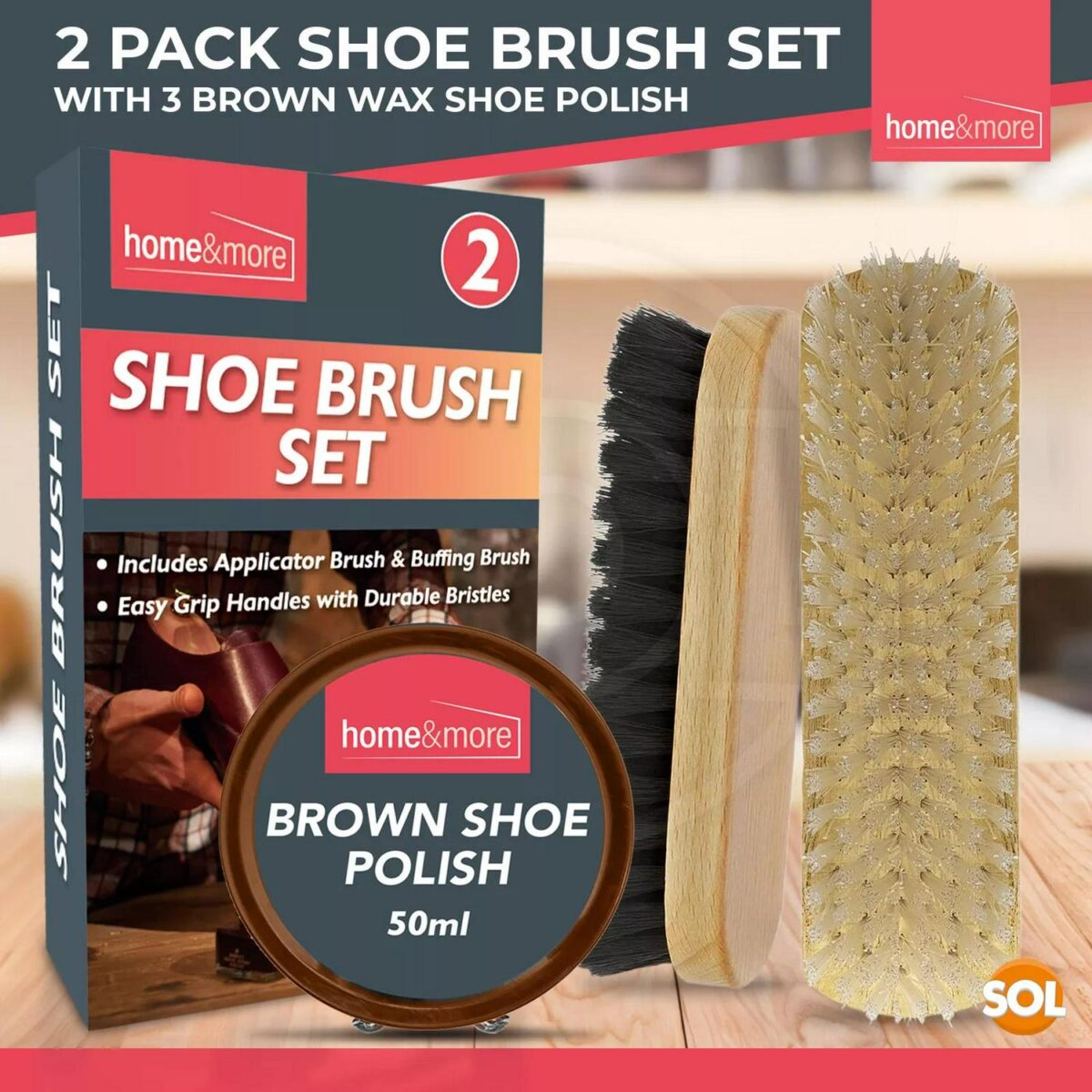 2 Shoe Brush Set Cle 948c6fd3a20320ffb3b727acaa2bc3e6