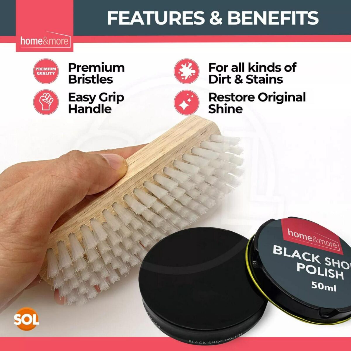 2 Shoe Brush Set Cle be5cc9f4079c6f46ff88f0bd2ae1bb32