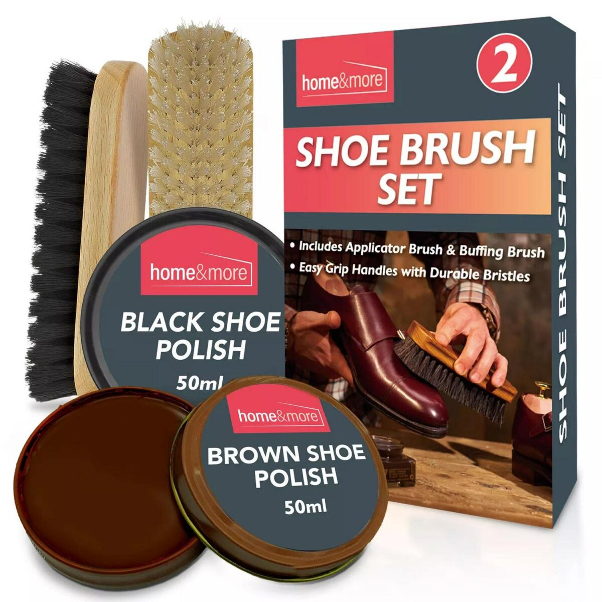 2 Shoe Brush Set Cle ce91a36f45e577a29b60c99fb440744a