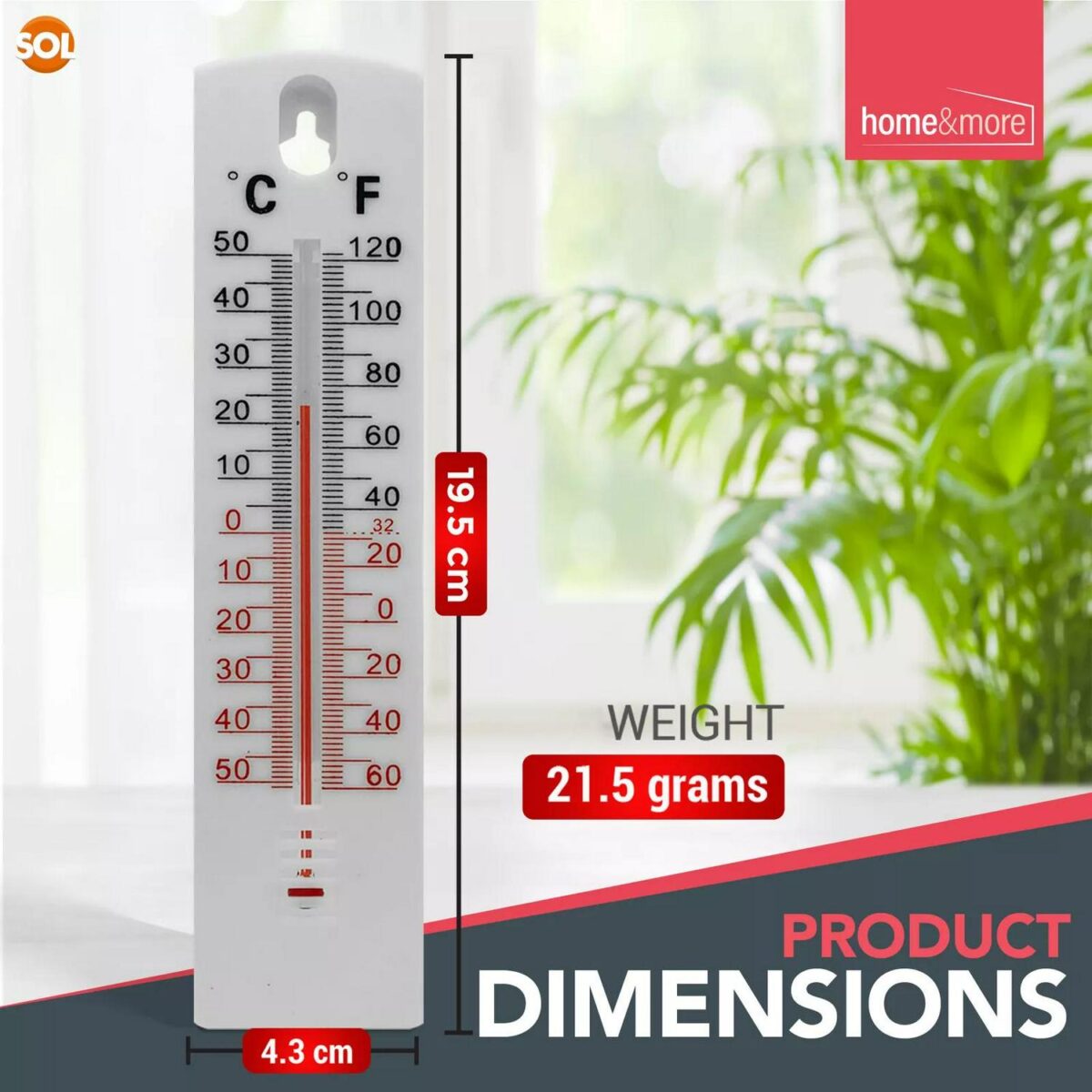 2 WALL THERMOMETER I 08b07d21a8c4d991ead702b50123670d