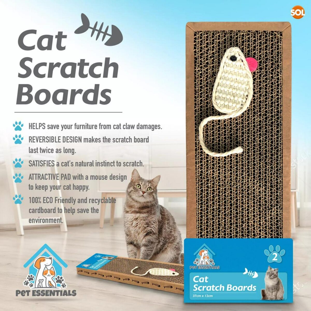 2pk Cat Scratcher Pa fcbde452c19bf849e1464a96eaf6cb8c