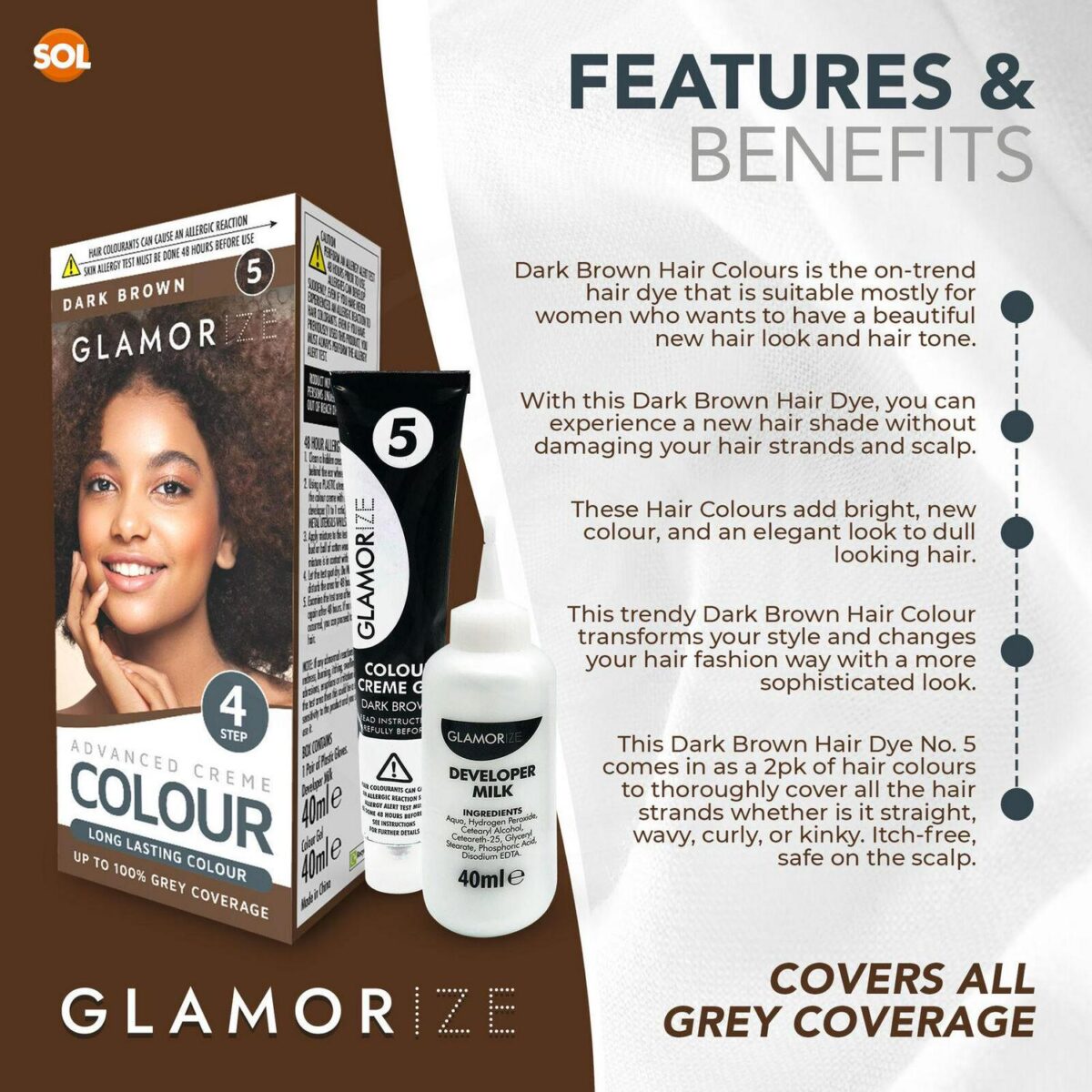 2pk Dark Brown Colou 0cd331f6358b7452446a3b59e03fba75