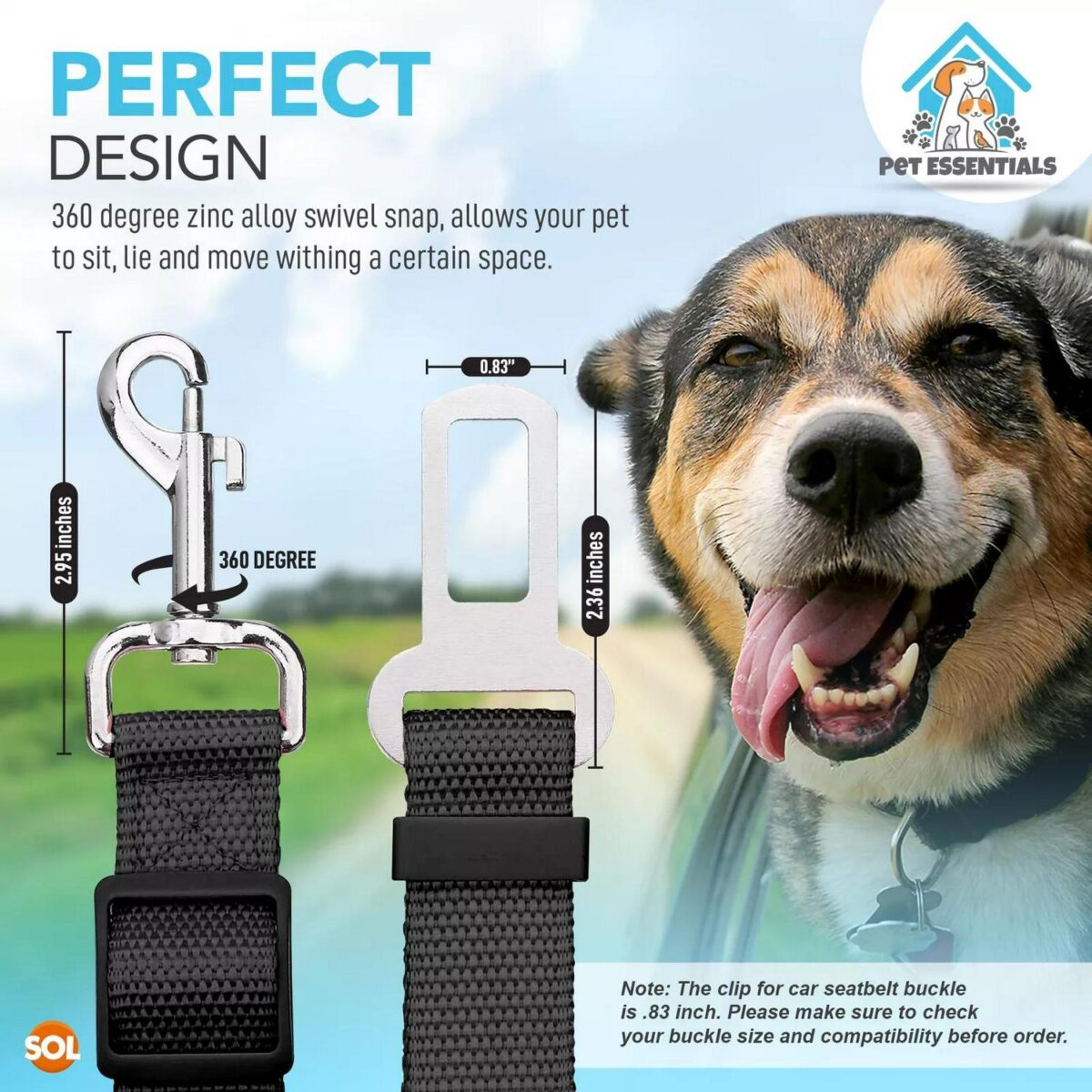 2pk Pet Dog Seat Bel ead0c9f3c3c82f845f9c67288ceb88eb