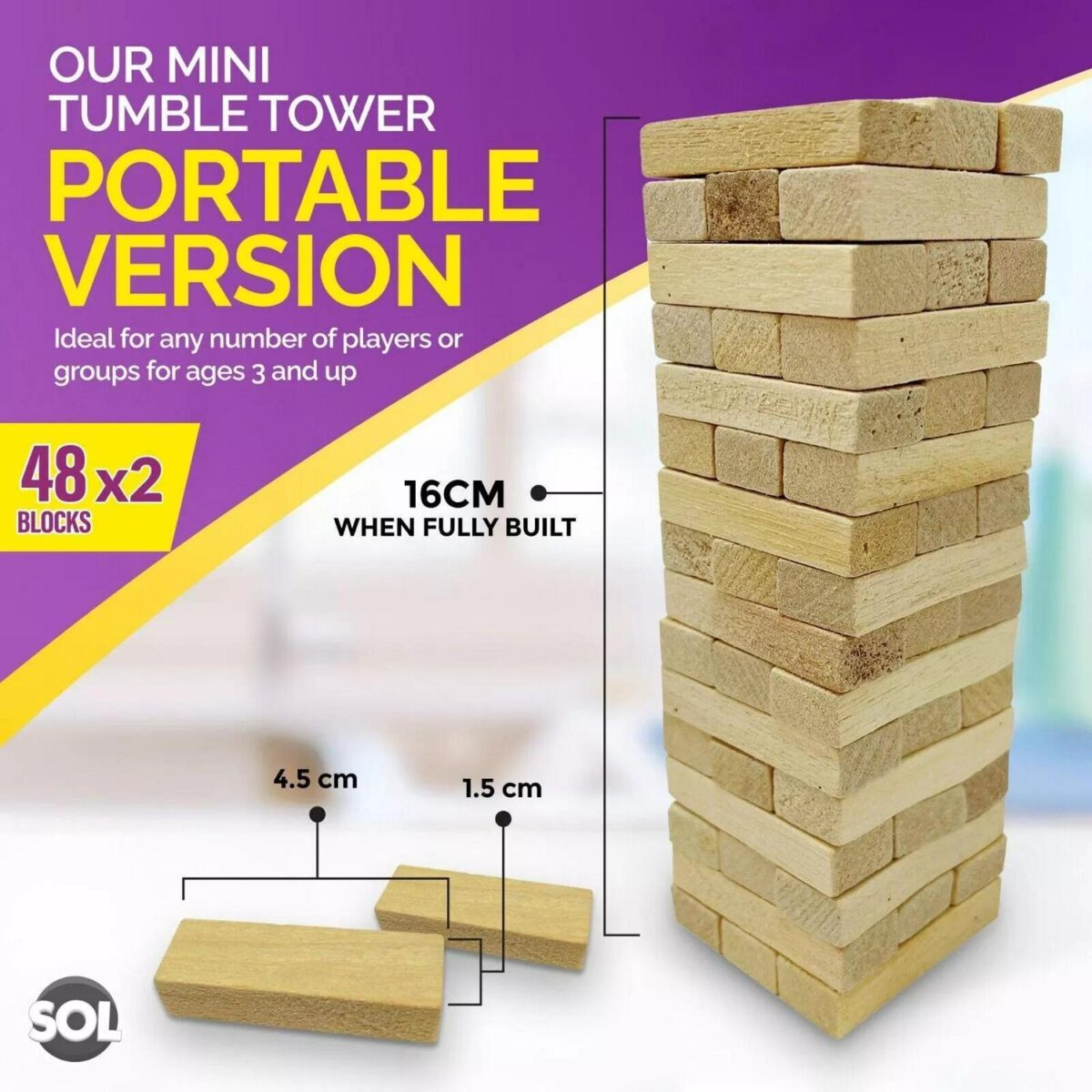 2pk Wooden Tumbling 03077ff2a1677459e2b5a6389dd0a778