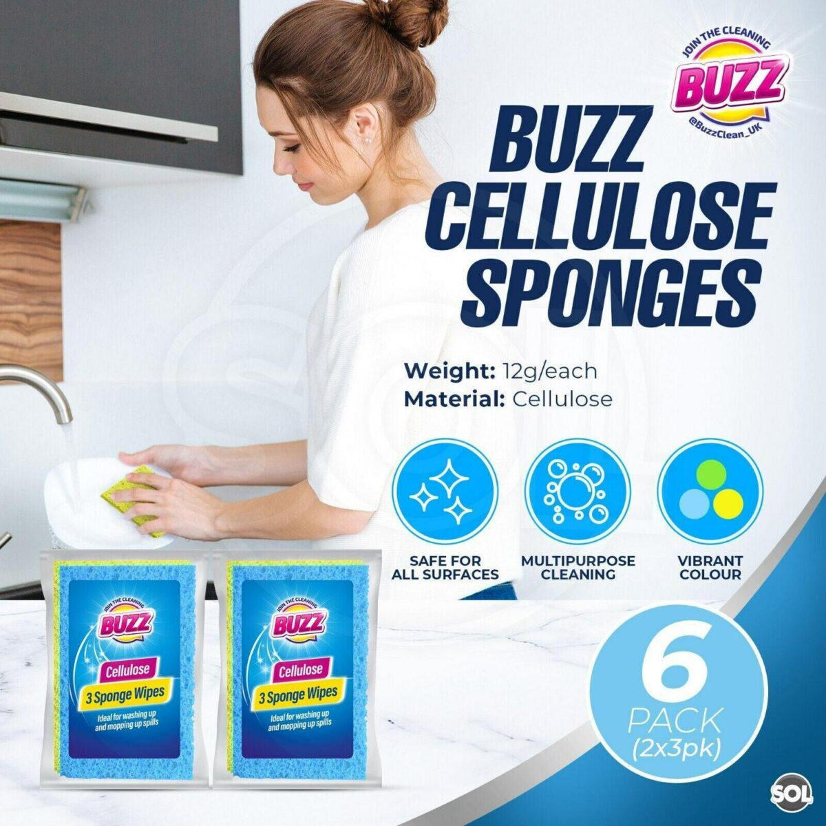 3 6pk Cellulose Spon b2b19fe36849940549caef40d0006f62