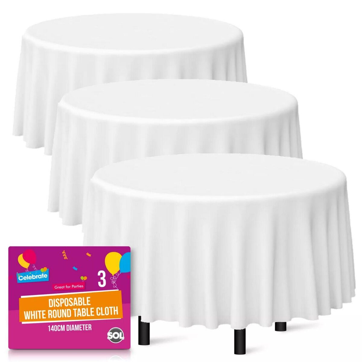 3 White Plastic Tabl d5aa763166b4763087129e4f77ff1720