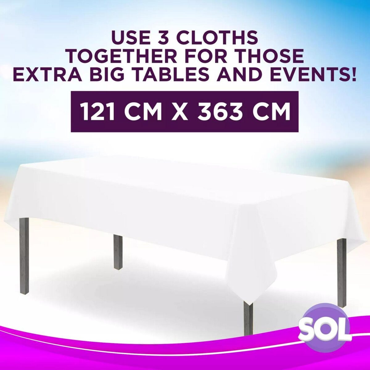 3 White Plastic Tabl efa43eb323460efd90cb1ab97c91d491